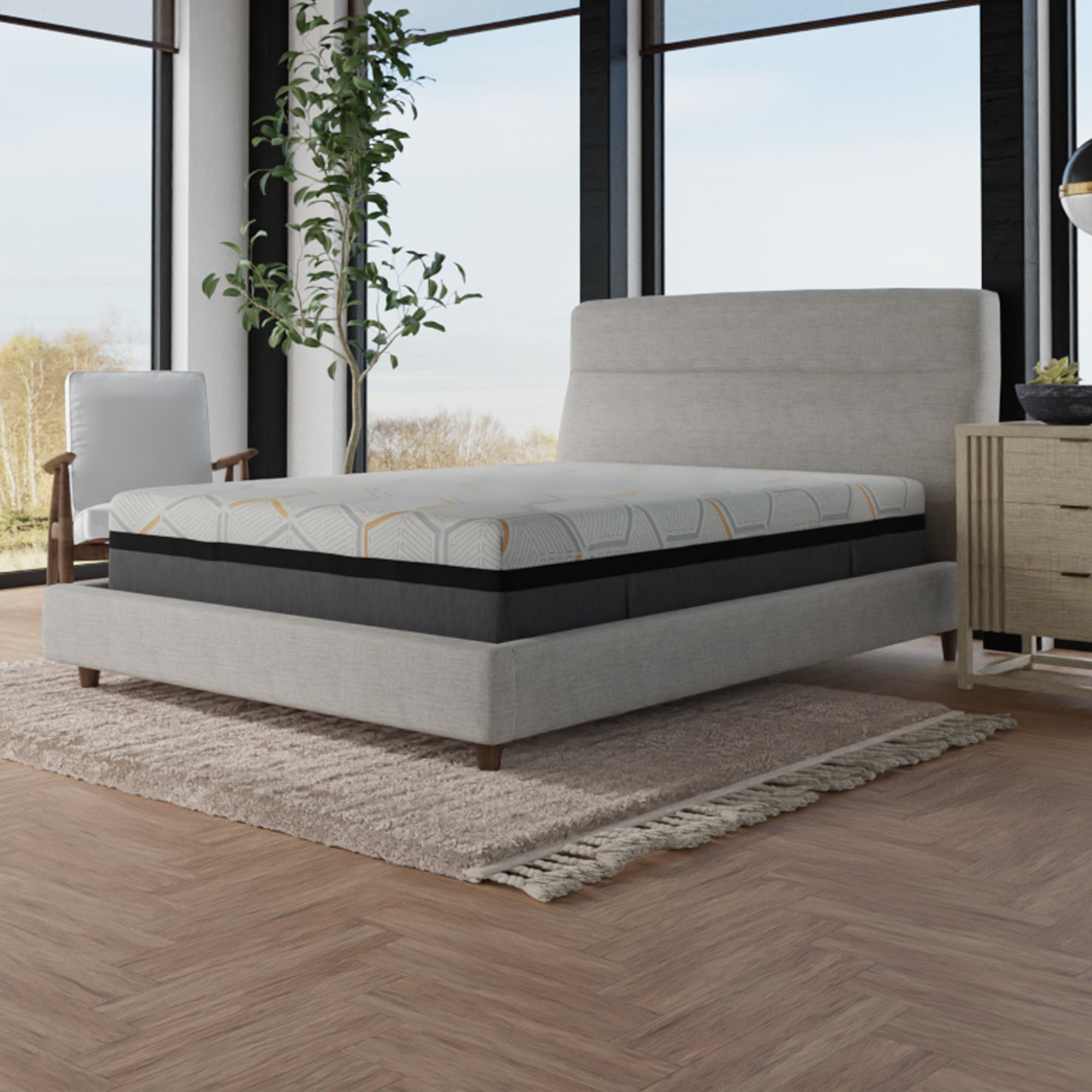 14” Hybrid Copper-Gel Infused Memory Foam Mattress - Plush