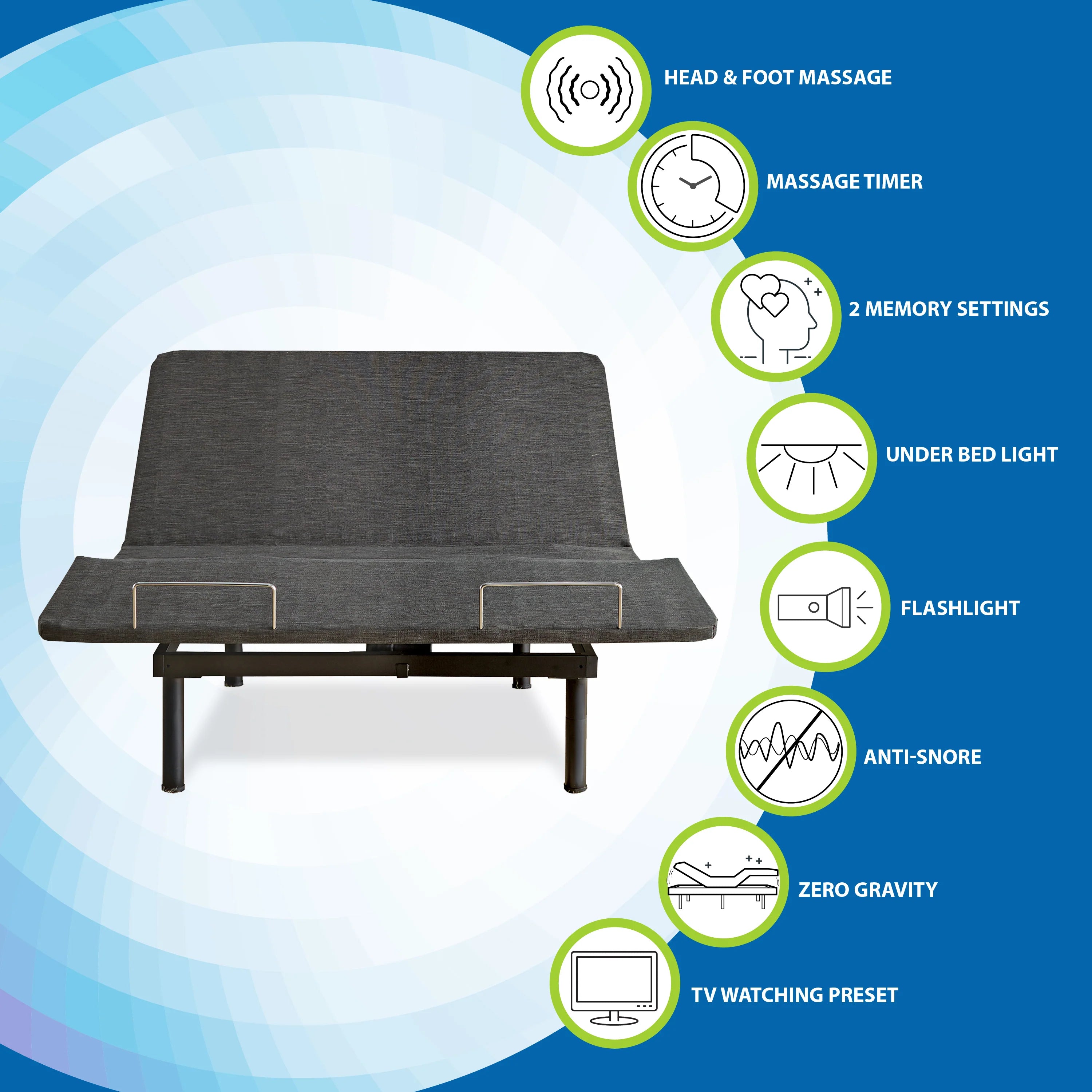 Boyd EasyFlex 330 Adjustable Bed Base with Incline & Massage